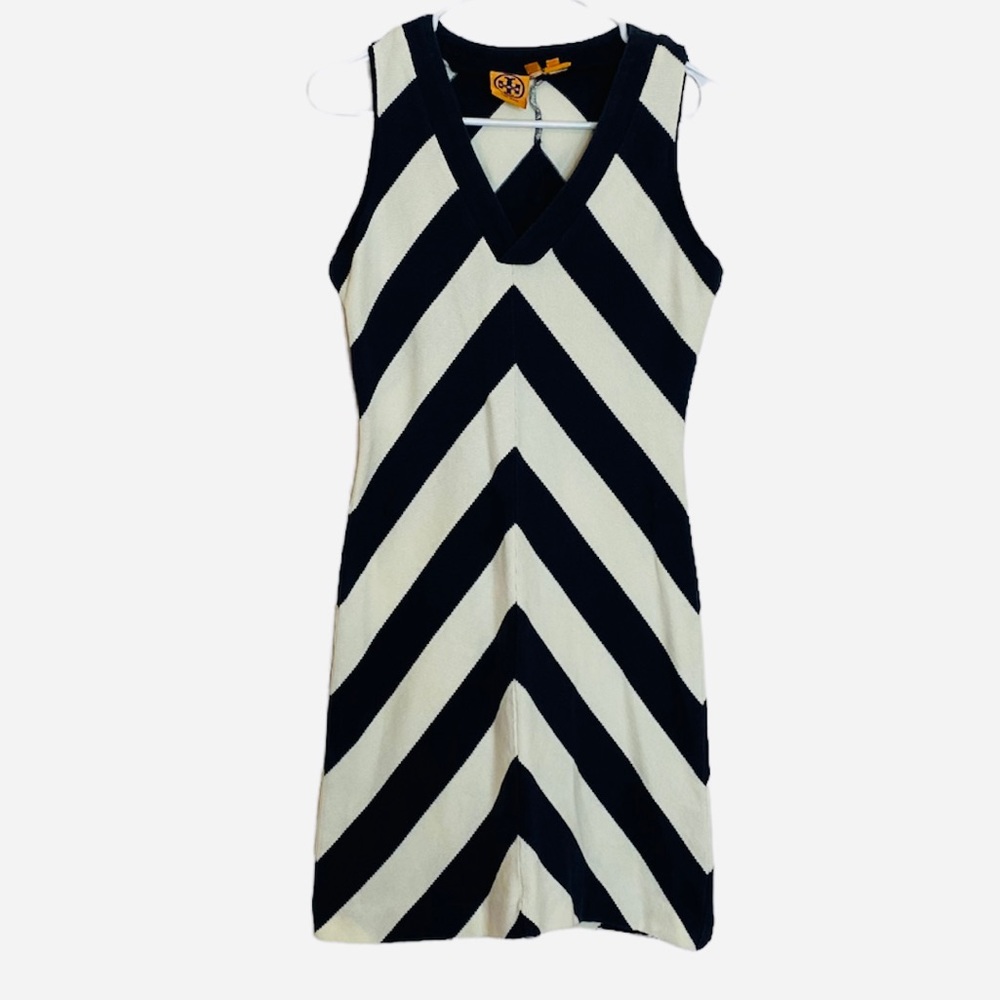 Tory Burch White Stripe Tank Casual Dress Size XS